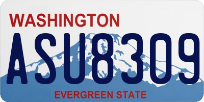 WA license plate ASU8309