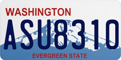 WA license plate ASU8310