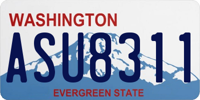 WA license plate ASU8311