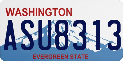 WA license plate ASU8313