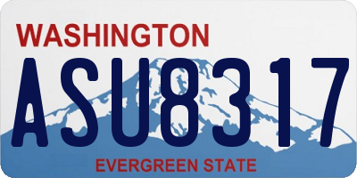 WA license plate ASU8317