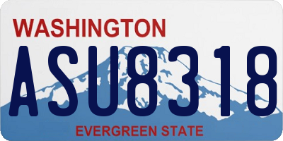 WA license plate ASU8318