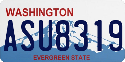 WA license plate ASU8319
