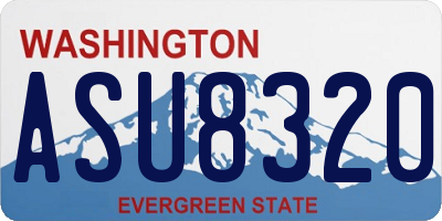 WA license plate ASU8320
