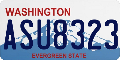 WA license plate ASU8323