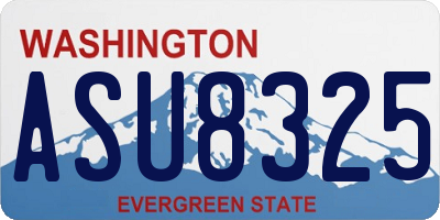 WA license plate ASU8325