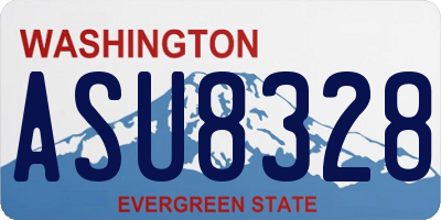 WA license plate ASU8328