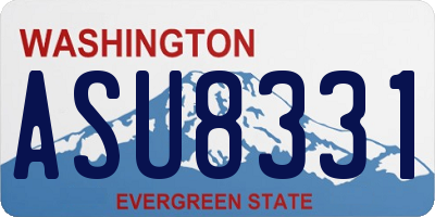 WA license plate ASU8331