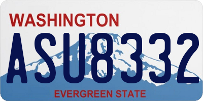 WA license plate ASU8332