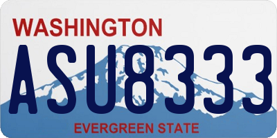 WA license plate ASU8333