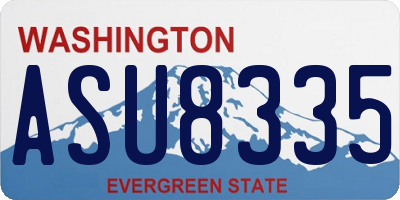 WA license plate ASU8335