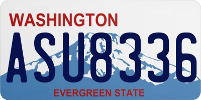 WA license plate ASU8336
