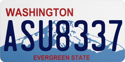 WA license plate ASU8337