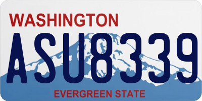 WA license plate ASU8339