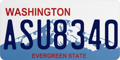 WA license plate ASU8340