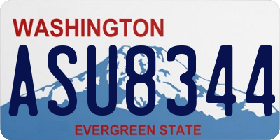 WA license plate ASU8344