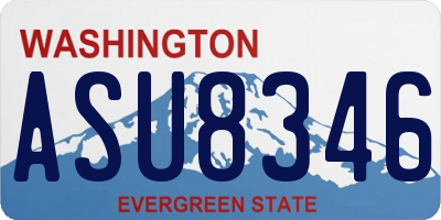 WA license plate ASU8346
