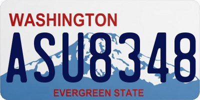 WA license plate ASU8348