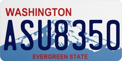 WA license plate ASU8350