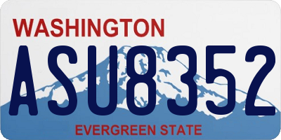 WA license plate ASU8352