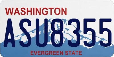WA license plate ASU8355