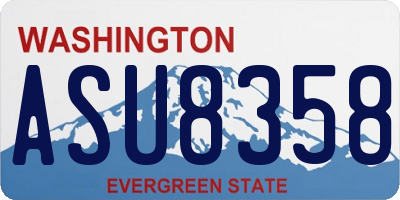 WA license plate ASU8358