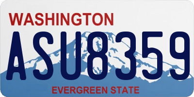WA license plate ASU8359