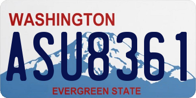 WA license plate ASU8361