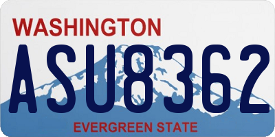 WA license plate ASU8362