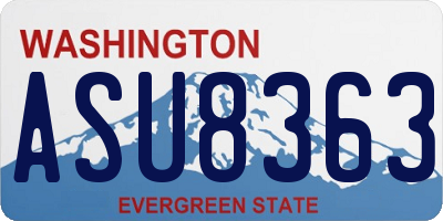 WA license plate ASU8363