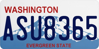 WA license plate ASU8365