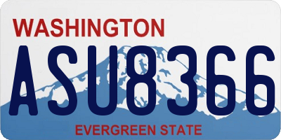 WA license plate ASU8366