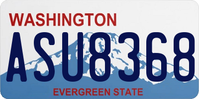 WA license plate ASU8368