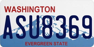 WA license plate ASU8369