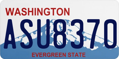WA license plate ASU8370