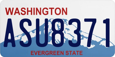 WA license plate ASU8371