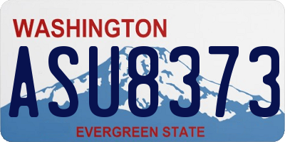 WA license plate ASU8373