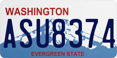 WA license plate ASU8374