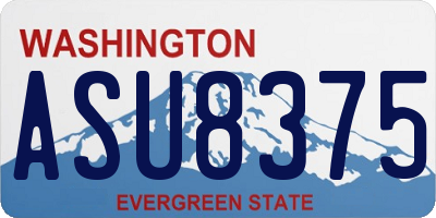 WA license plate ASU8375