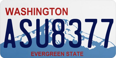WA license plate ASU8377