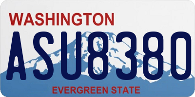 WA license plate ASU8380