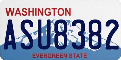 WA license plate ASU8382