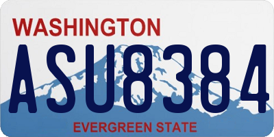 WA license plate ASU8384