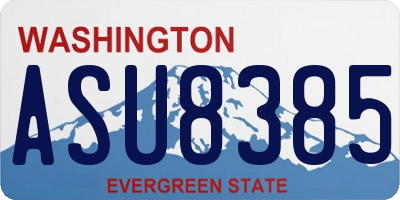 WA license plate ASU8385
