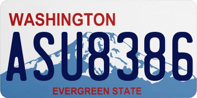 WA license plate ASU8386