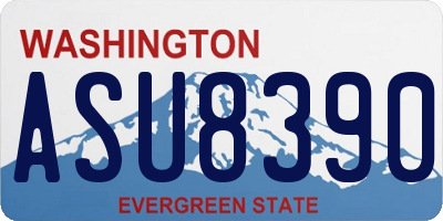 WA license plate ASU8390