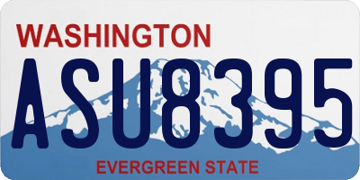 WA license plate ASU8395