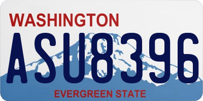 WA license plate ASU8396