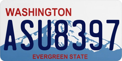 WA license plate ASU8397
