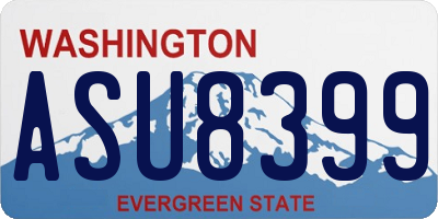 WA license plate ASU8399